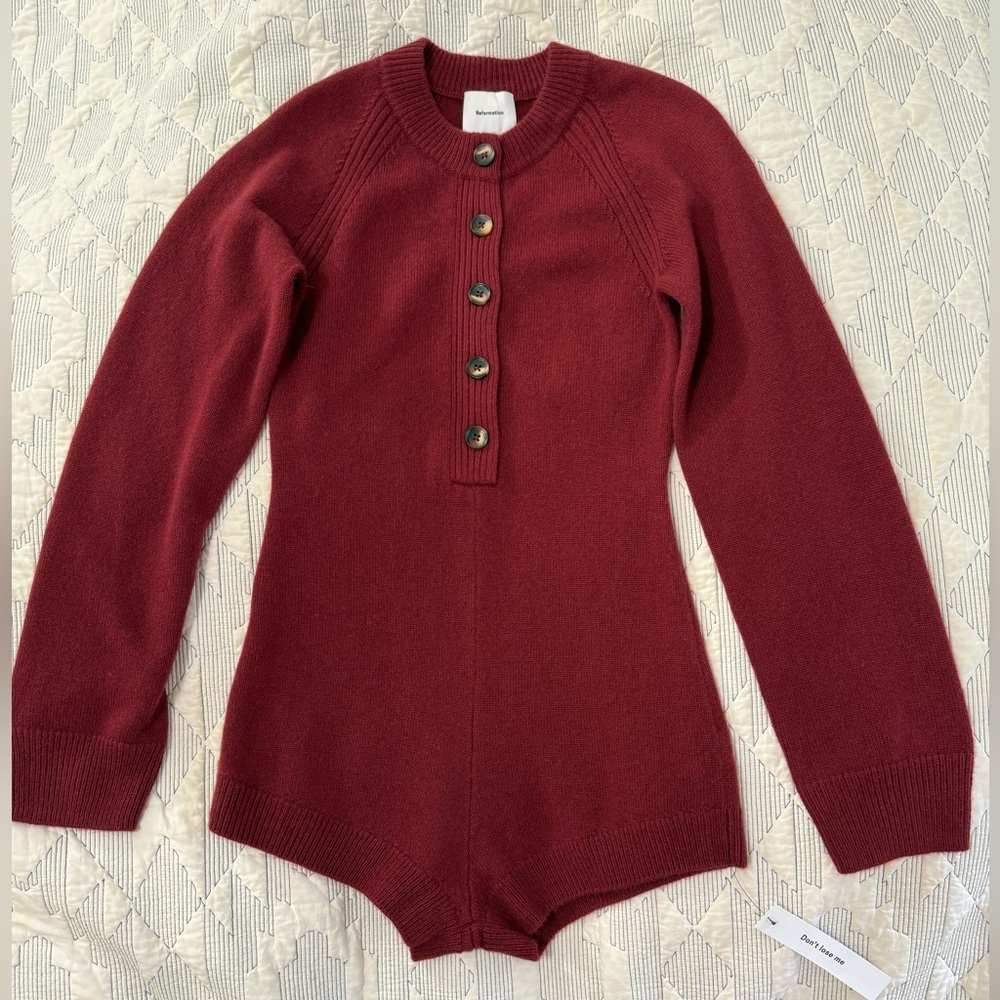 New-Reformation 
Wynn Cashmere Romper - Picture 3 of 11